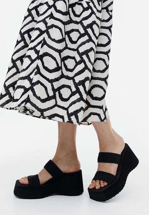 H&M - Wedge-heeled mules - black