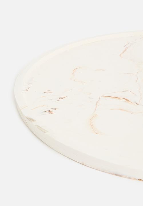 Terrazzo Home - Round serving tray - brown marble