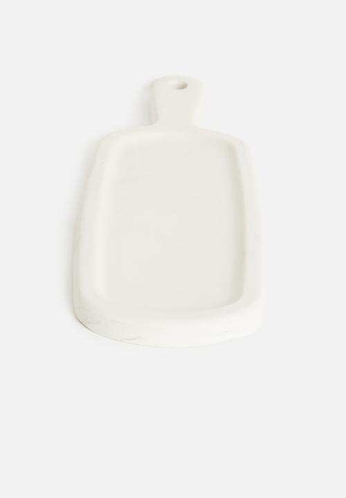 Terrazzo Home - Paddle serving board - white marble