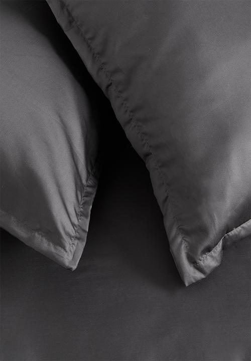 Sixth Floor - T400 Egyptian cotton oxford duvet cover set - graphite