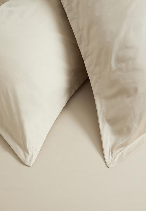 Sixth Floor - T400 Eygyptian Cotton Oxford Duvet Cover Set - Stone
