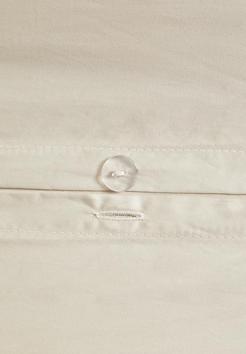 Sixth Floor - T400 Eygyptian Cotton Oxford Duvet Cover Set - Stone