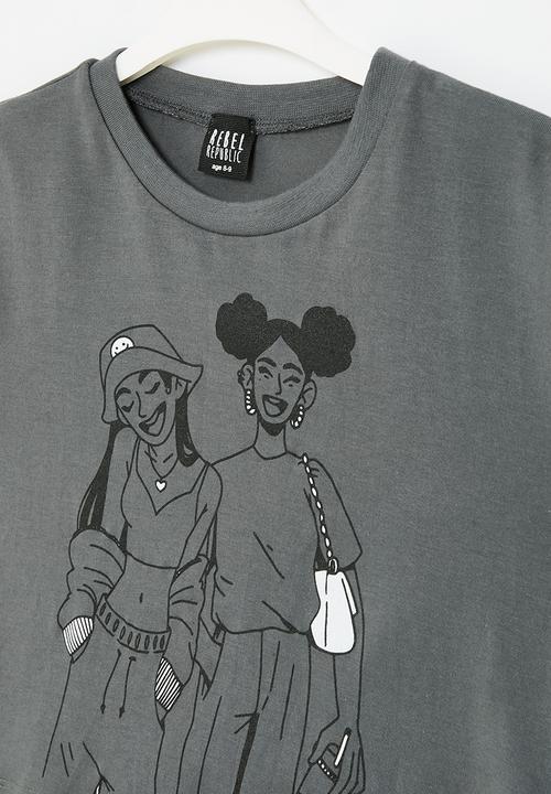 Rebel Republic - Graphic shirt - charcoal