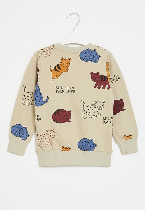 Pop Candy - Printed sweat top - light beige