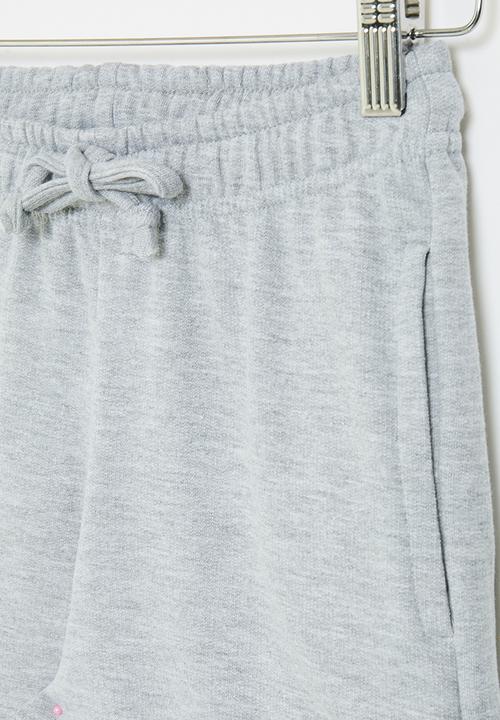 Rebel Republic - Printed sweat shorts - gun metal