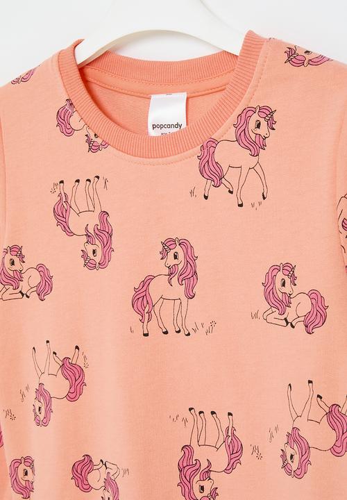 Pop Candy - Printed sweat top - orange