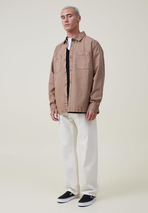 Cotton On - Heavy Overshirt - Sand Ripstop 