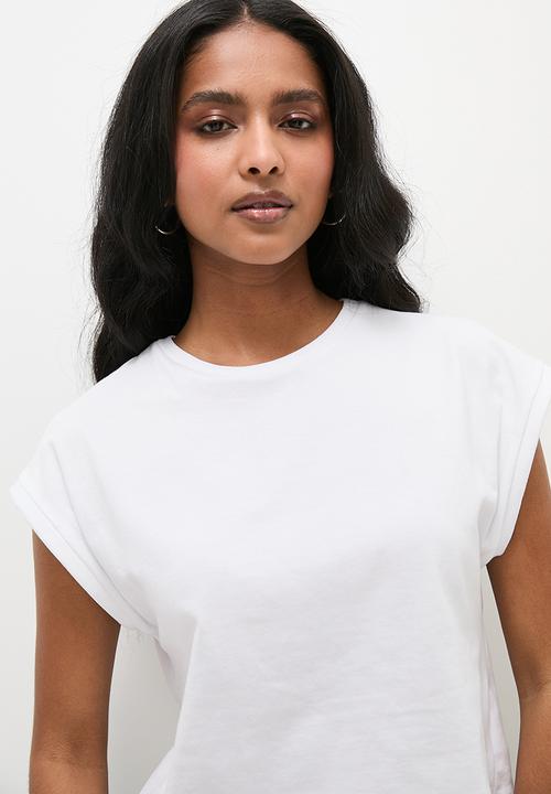 Superbalist - Grown on sleeve top - white