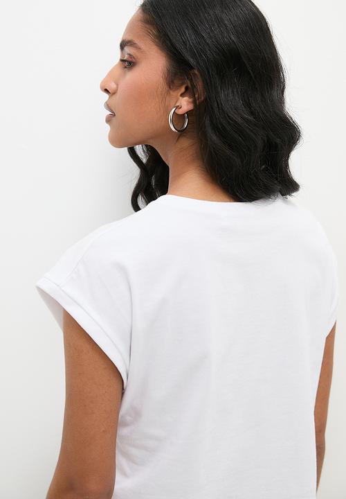 Superbalist - Grown on sleeve top - white