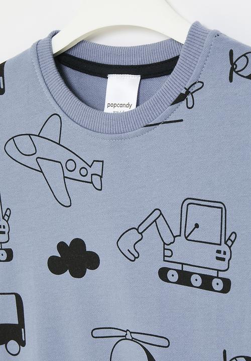 Pop Candy - Printed sweat top - blue