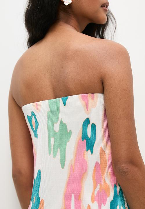 Superbalist - Plisse bandeau dress - floral