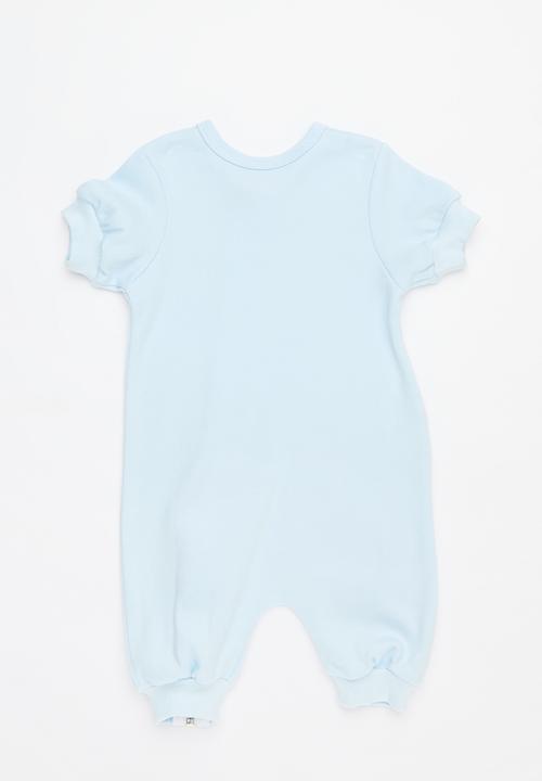 Little Lumps - Zipped summer romper - blue