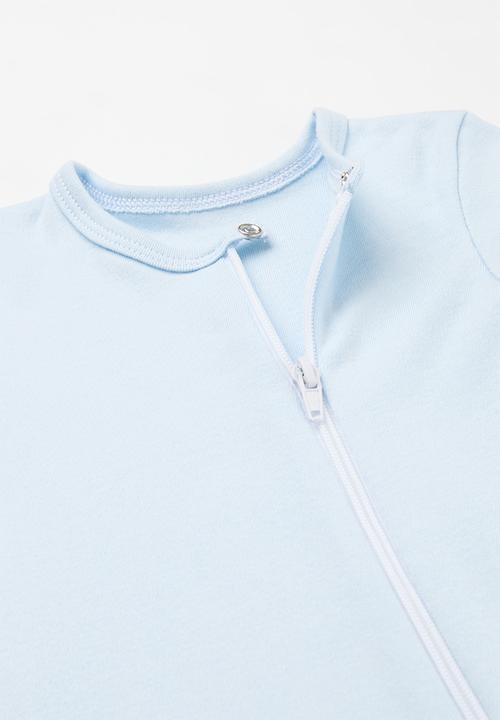 Little Lumps - Zipped summer romper - blue
