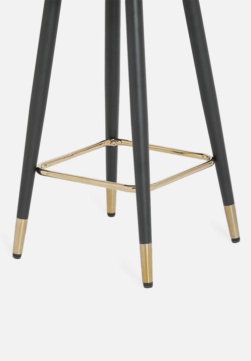 Sixth Floor - Dakari counter stool - charcoal velvet