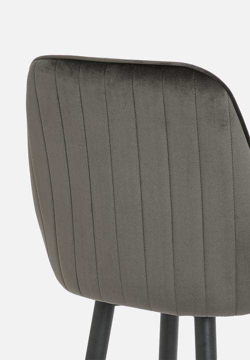 Sixth Floor - Dakari counter stool - charcoal velvet