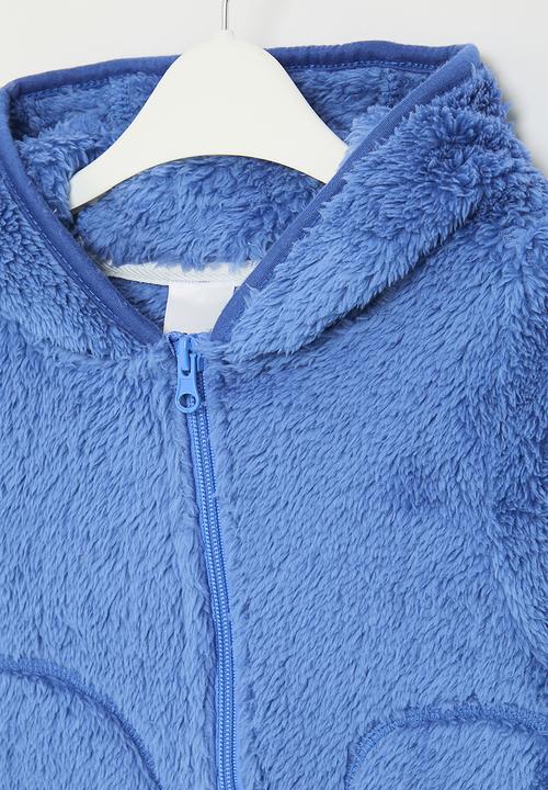 Pop Candy - Teddy fleece zip up jacket - blue
