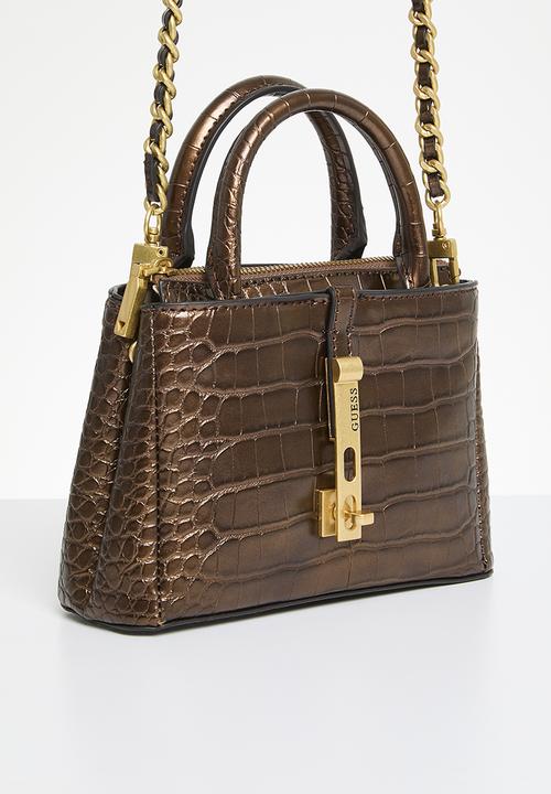 GUESS - James mini satchel - bronze