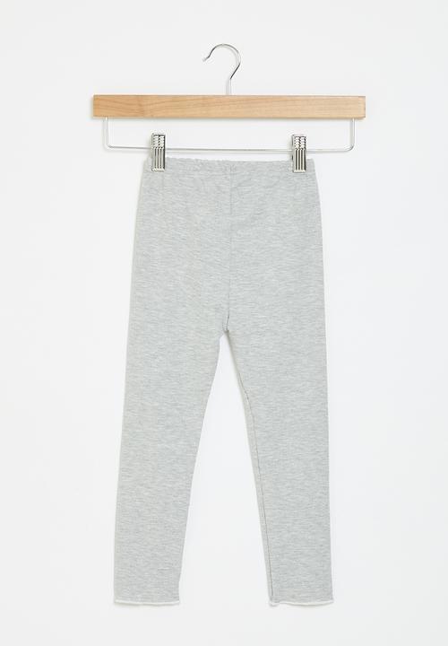 Pop Candy - Bow décor leggings - grey
