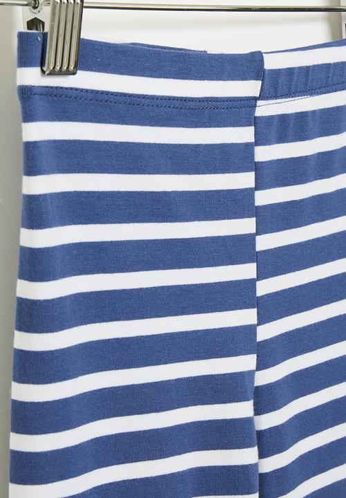 Pop Candy - Striped leggings - blue & white