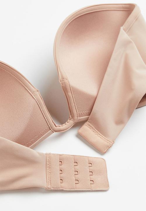 H&M - Jersey push-up balconette bra - light beige