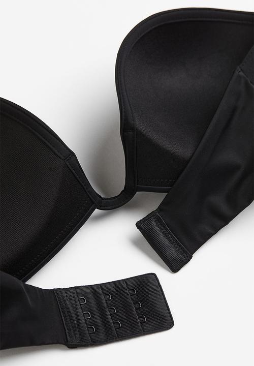 H&M - Jersey push-up balconette bra - black