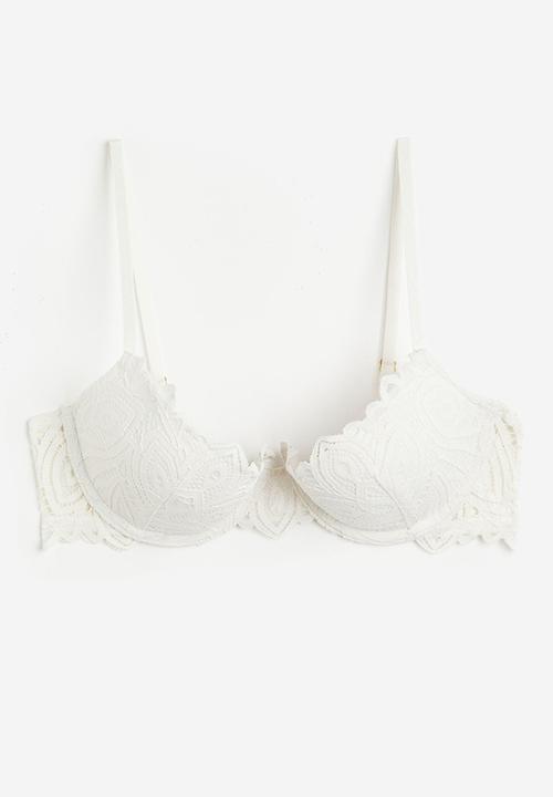 H&M - Lace push-up bra - white