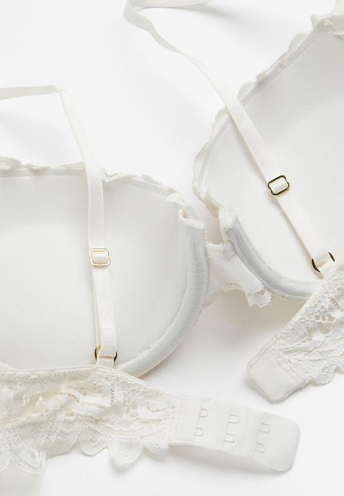 H&M - Lace push-up bra - white