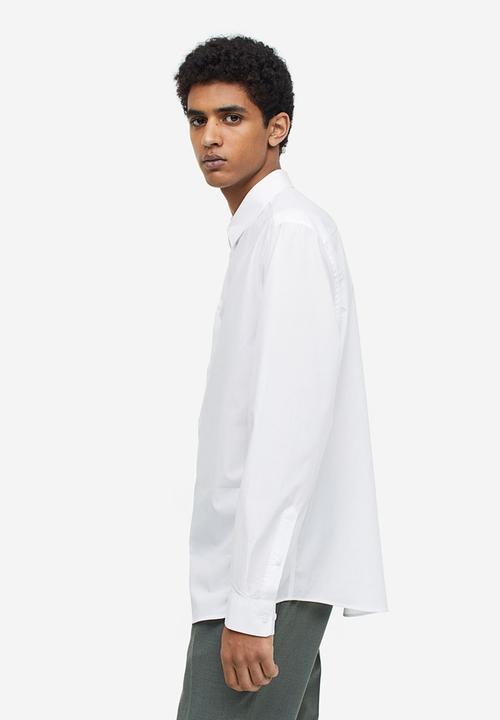 H&M - Regular fit poplin shirt - white