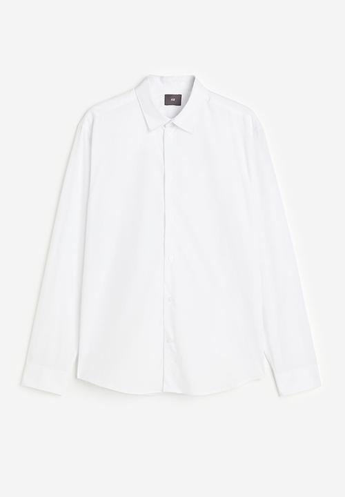 H&M - Regular fit poplin shirt - white
