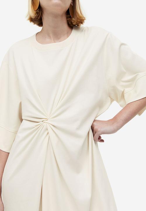 H&M - Oversized t-shirt dress - cream 