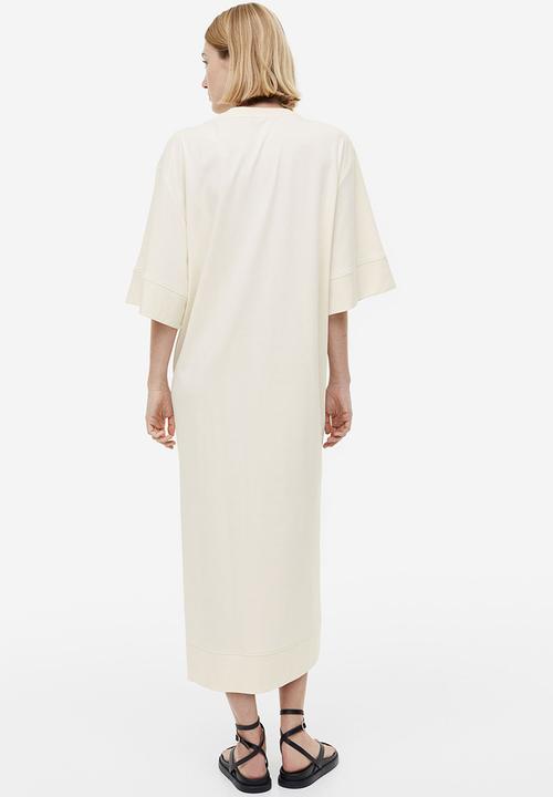 H&M - Oversized t-shirt dress - cream 