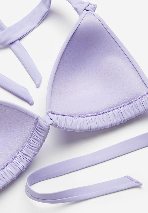 H&M - Push-up triangle bikini top - lilac