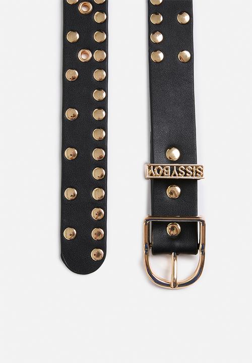 SISSY BOY - Studded belt - black