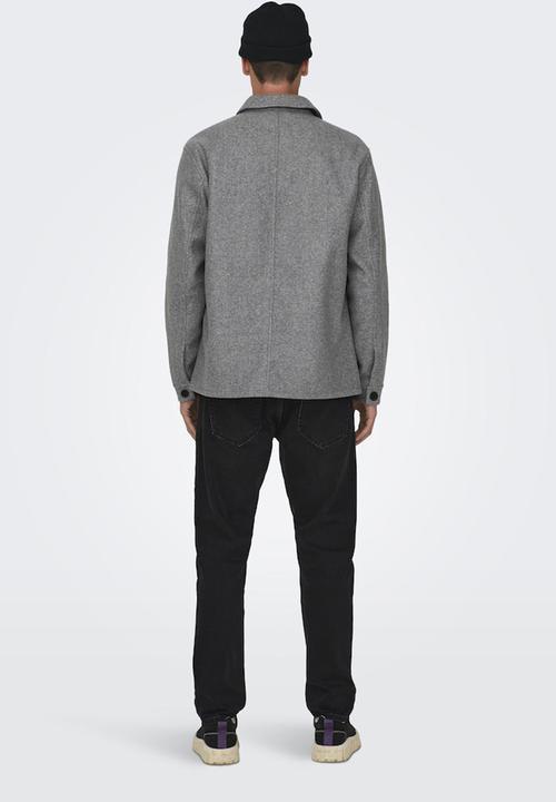 Only & Sons - OnsJax Aw Jacket Otw - Light Grey Melange