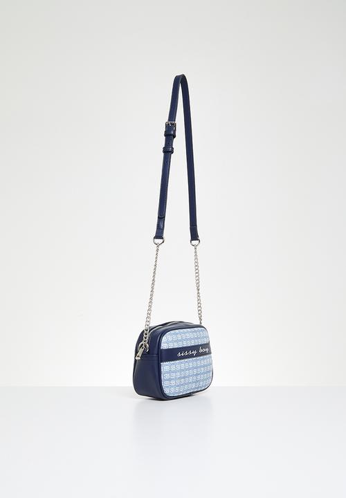 SISSY BOY - Denim camera bag - navy