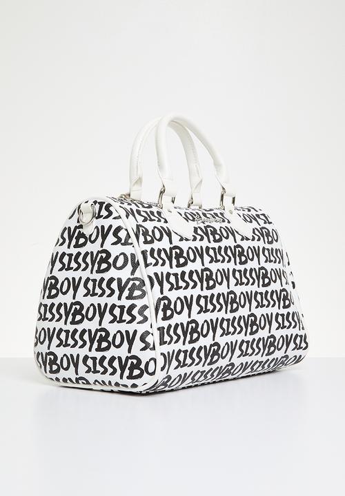SISSY BOY - Graffiti bag - black/white