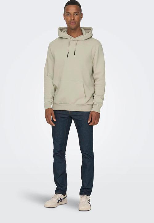 Only & Sons - ONSCeres Hoodie Sweat - Silver Lining