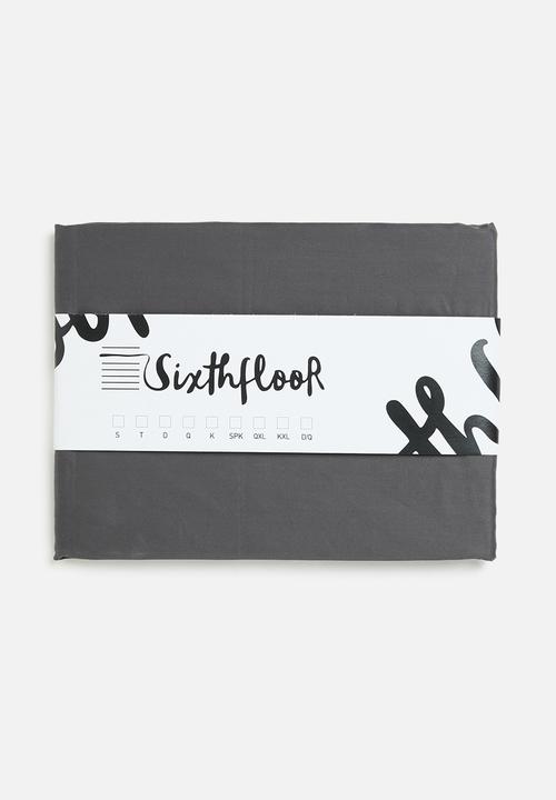 Sixth Floor - T400 Egyptian cotton oxford King pillowcase - graphite