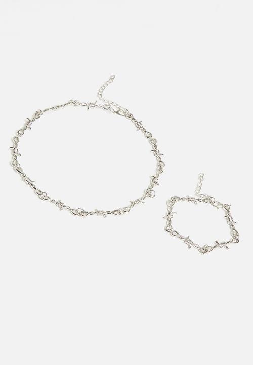 Superbalist - Mandla necklace and bracelet set - silver