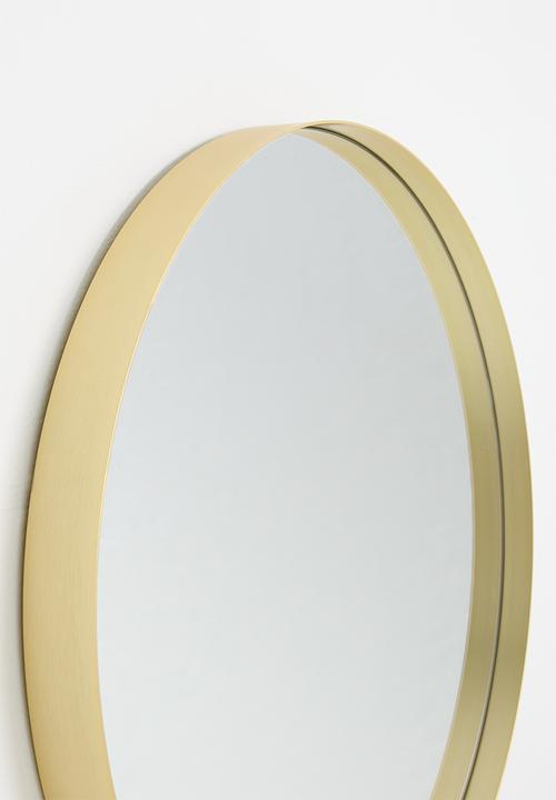 Sixth Floor - Orbis Plated Round Mirror 90cm- Gold 