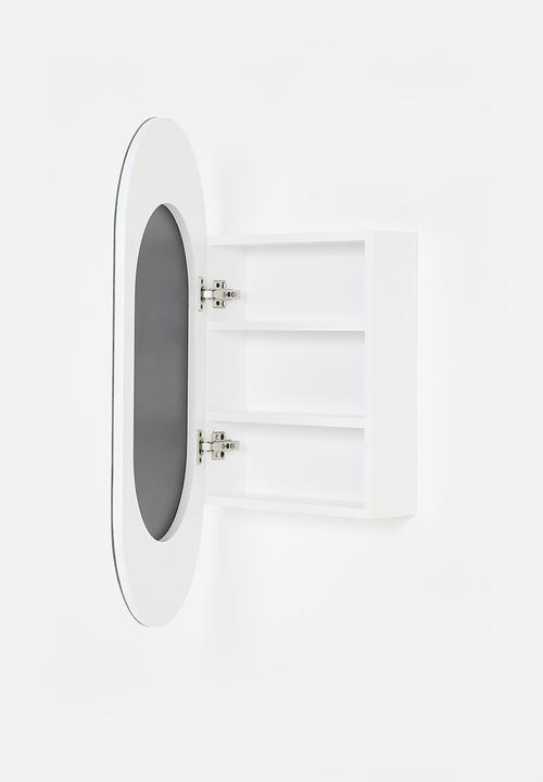 Native Decor - Wall mounted pill bathroom cabinet - white