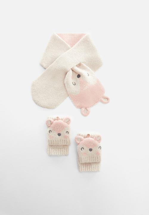 MANGO - Gloves foxym - pastel pink