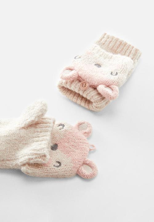 MANGO - Gloves foxym - pastel pink