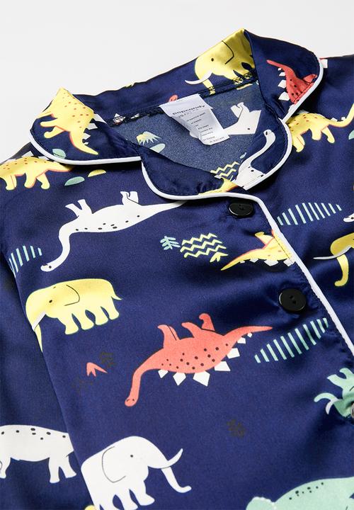 Pop Candy - Contrast piping pj set - blue