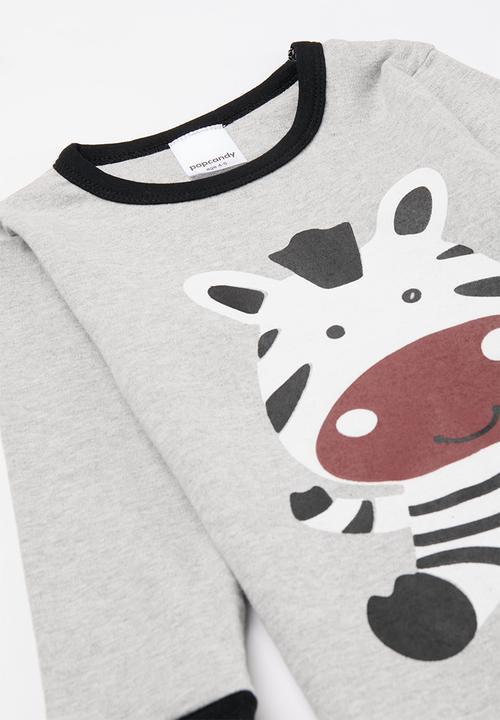 Pop Candy - Striped pj set - grey