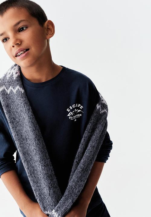MANGO - T-shirt discover - navy
