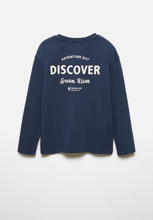 MANGO - T-shirt discover - navy