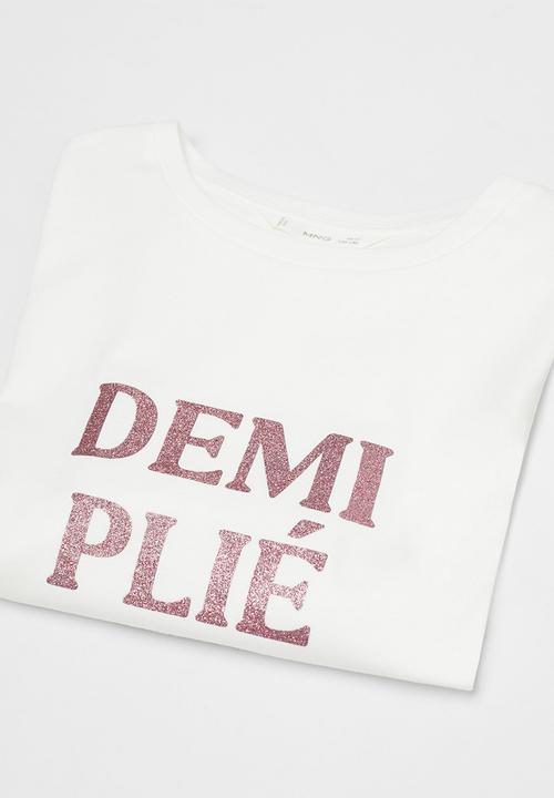 MANGO - T-shirt demi - off white