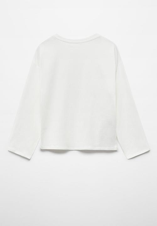MANGO - T-shirt demi - off white