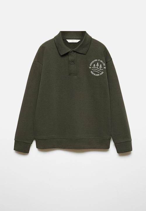 MANGO - Sweatshirt nature - dark green